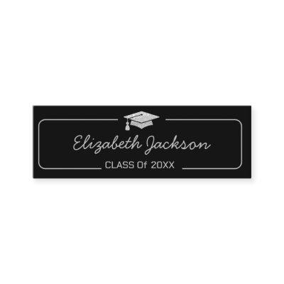 Graduation Name Card | Silver Glitter Insert Card