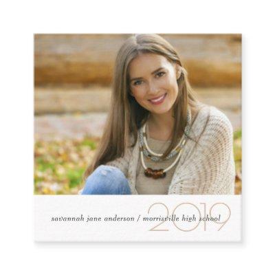 Graduation Name Cards Easy-Edit Photo Square