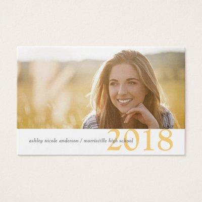 Graduation Name Cards Modern Class of Year
