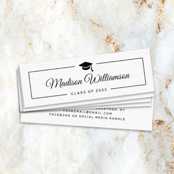 Graduation Name Modern Trendy Script Mini