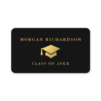 Graduation Networking Black and Gold Calling Card