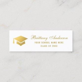 Graduation Networking Gold Calling Card