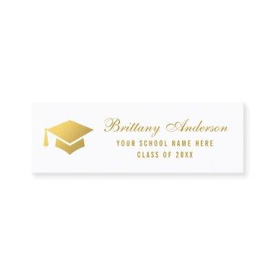 Graduation Networking Gold Calling Card