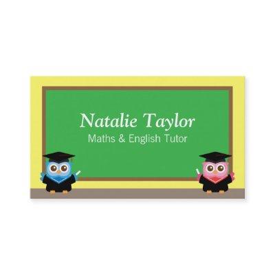 Graduation Owls, Personal Tutor or Teacher Calling Card