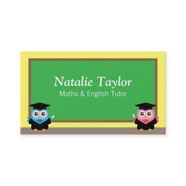 Graduation Owls, Personal Tutor or Teacher Calling Card