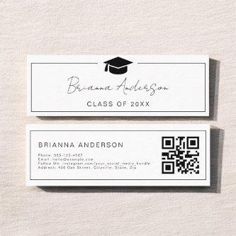 Graduation QR Code Name Card Insert Card