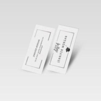 Graduation Silver Elegant Name Card