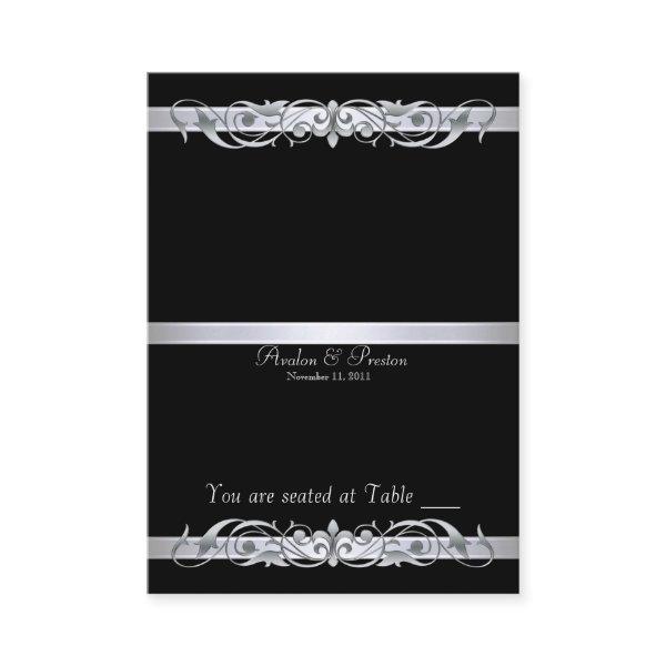 Grand Duchess Black Folding Table Placecard