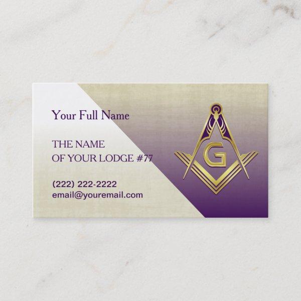 Grand Lodge Purple & Gold Masonic