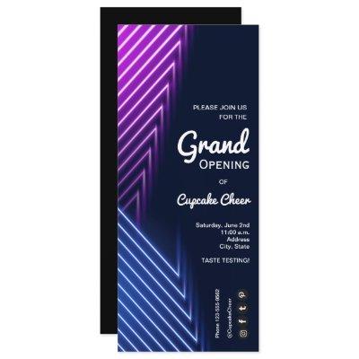 Grand Opening Neon Invitation