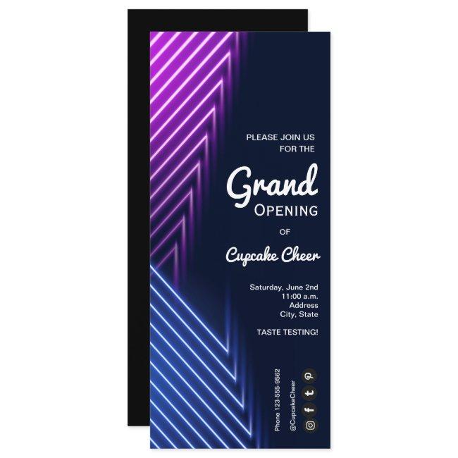 Grand Opening Neon Invitation