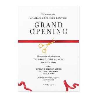 Grand Opening Red Ribbon Cutting Ceremony Invitation