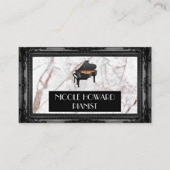 Grand Piano | Marble and Classic Black Frame