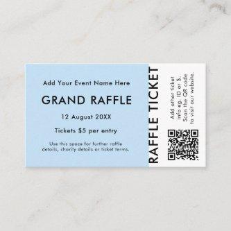 Grand Raffle Prize Draw QR Code Blue Event Ticket