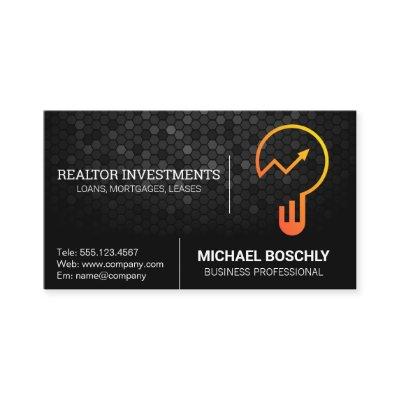 Graph Chart Bulb Logo | Financial