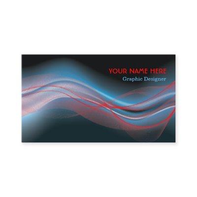 Graphic designer  blue red wave