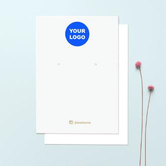 Gray Add Logo  Earring Display Social Networking