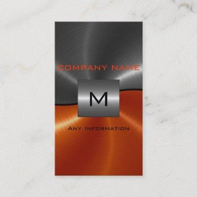 Gray and Orange Stainless Steel Metal