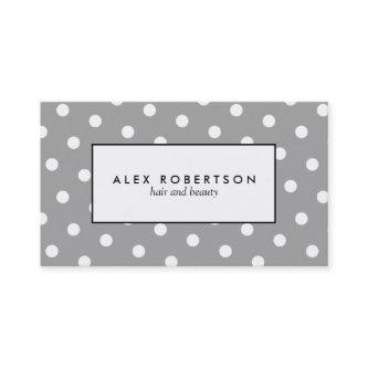 Gray and white polka dot pattern