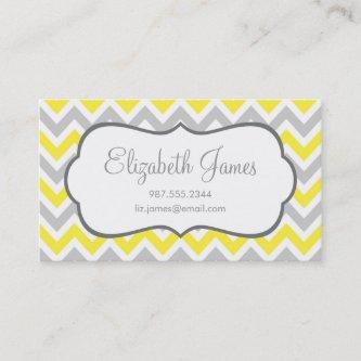Gray and Yellow Colorful Chevron Stripes