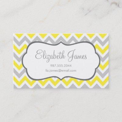 Gray and Yellow Colorful Chevron Stripes