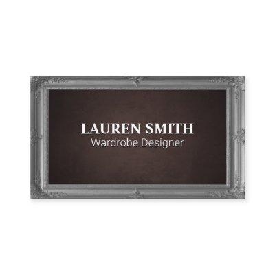 Gray Antique Frame | Brown Texture