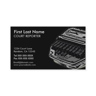Gray black court reporter custom