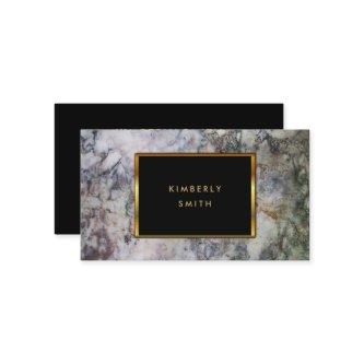 Gray black marble gold frame professional