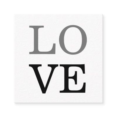 Gray Black Script Love Wedding  Enclosure Card