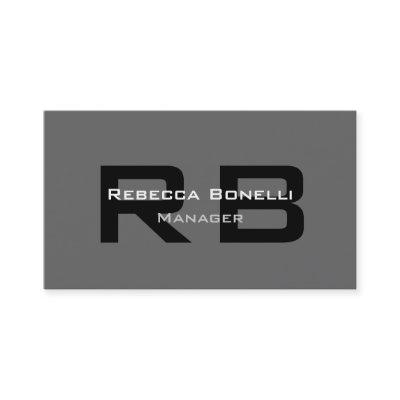 Gray Black White Monogram Manager