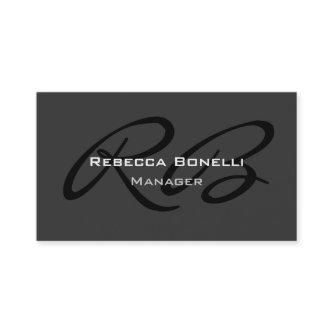 Gray Black White Monogram Manager