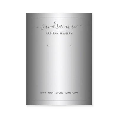 Gray Black White Ombre Jewelry Display Card