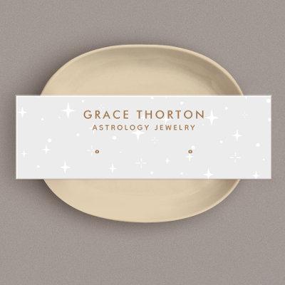 Gray Celestial Stars Stud Earring Display Card