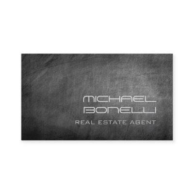 Gray Chalkboard Real Estate Agent