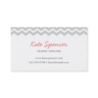 Gray Chevron and Polka Dot