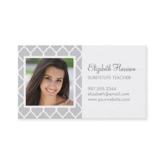 Gray Chic Moroccan Lattice Photo