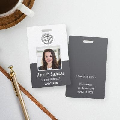 Gray | Employee Photo ID Company Security Badge