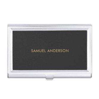 Gray Gold Color Professional Add Name  Case