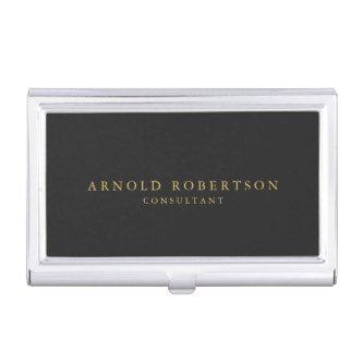 Gray Gold Color Professional Add Name  Case