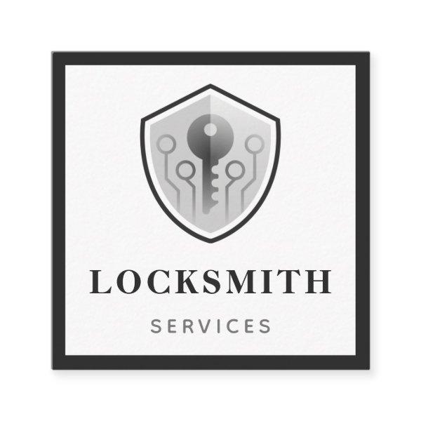 Gray Key Logo Locksmith Services Social Media Bold Square