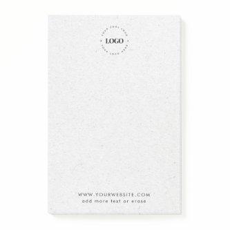 Gray Kraft Your Custom Business Logo & Text Here Post-it Notes