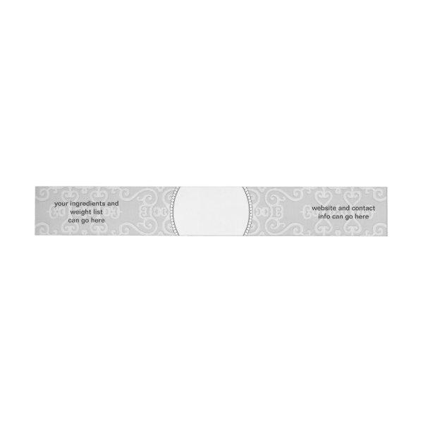 Gray Lace Wrap Around Soap Bar Label