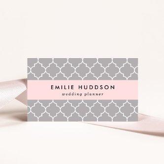 Gray Latticework, Quatrefoil, Moroccan Trellis