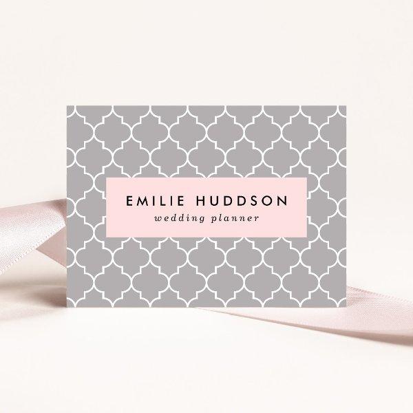 Gray Latticework, Quatrefoil, Moroccan Trellis