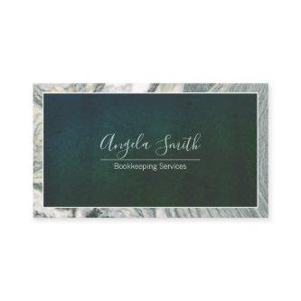 Gray Marble Border Fancy Script Professional