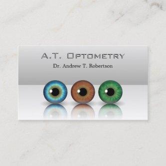 Gray Professional Optometrist Eyeballs Optometry