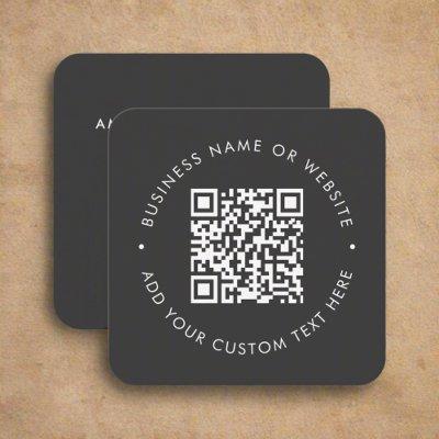 Gray QR Code l Professional Clean simple  Square
