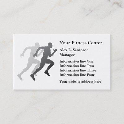 Gray Runner Fitness Business Template