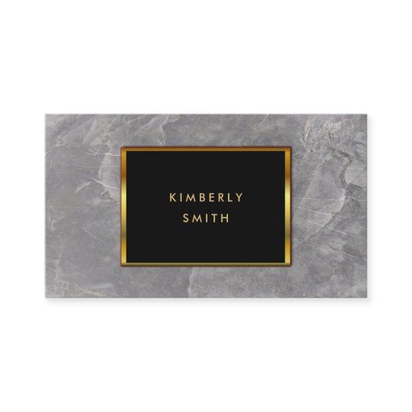 Gray stone marble black gold minimalist