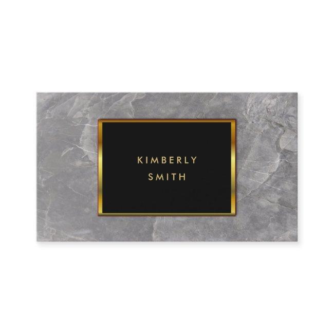 Gray stone marble black gold minimalist